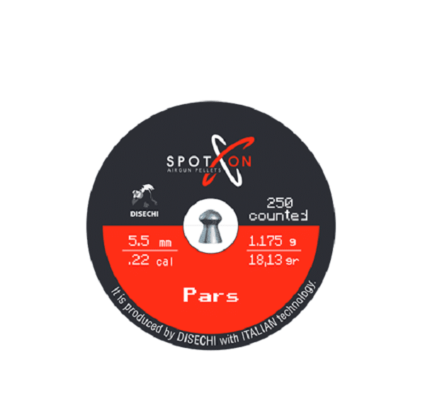 Βλήματα Αεροβόλων Pars 5,5 mm - κουτί 250 τεμ / βάρος 1,175 grams - 18,13 grains